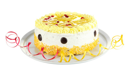 Tasty cake, isolated on white