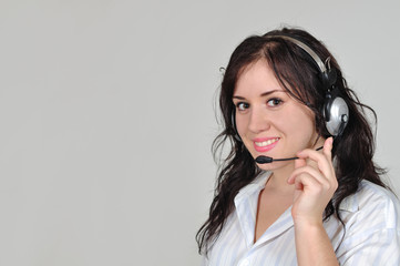 Girl with headphones