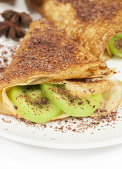 Pancakes with kiwi