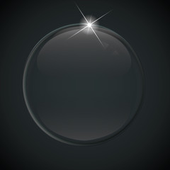black soap bubble on background