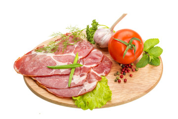 Bacon with vegetables