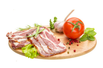 Bacon with vegetables