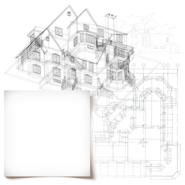 Template with architectural design elements
