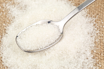sugar on spoon