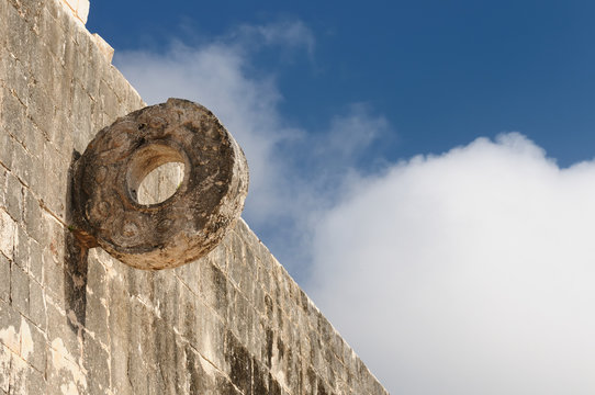 Chichen Itza Maya ruins in Mexico, courd ball
