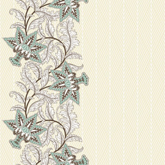 Seamless floral ornament