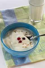 Schale mit Joghurt