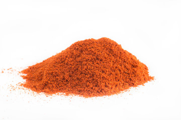 Food spice pile of red ground Paprika