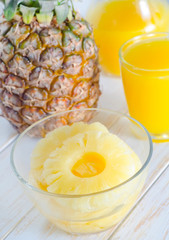 pineapple and juice