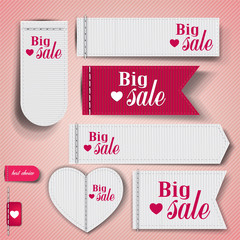 Set of bubbles, stickers, labels, tags "Big Sale". Vector templa