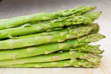 Bunch of green asparagus