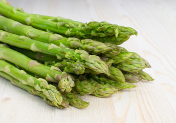 A bunch of green asparagus