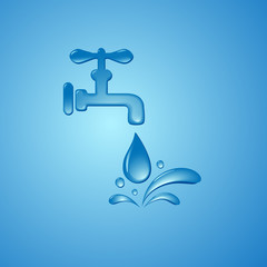 save water sign symbol vector background