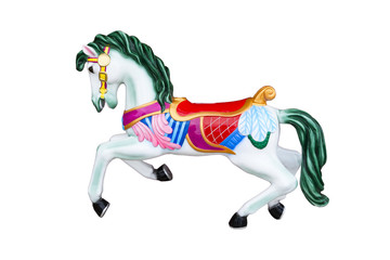 Carousel Horse isolated on white