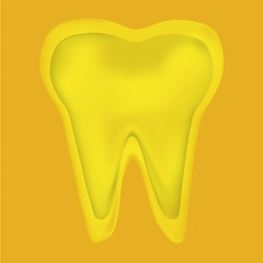 tooth design element. vector mesh illustration