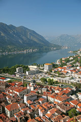 Naklejka na ściany i meble view of kotor town in montenegro