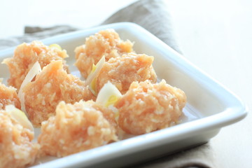 prepared chicken ball for hot pot image