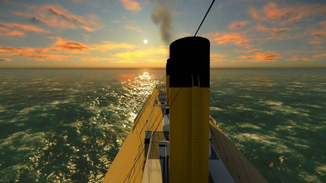 Antique ship - Steamship