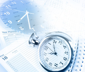 Time management clocks and calendars composite