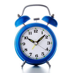 Old blue alarm clock