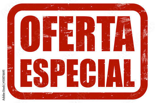 "Grunge Stempel rot OFERTA ESPECIAL" Stock photo and royalty-free