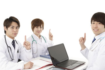 Obraz premium 医療イメージ,3人