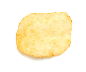 potato chips on white background