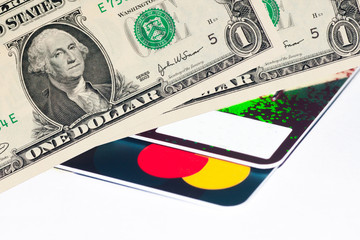 Credit card inside US Dollar