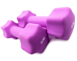 dumbbells in a neoprene cover