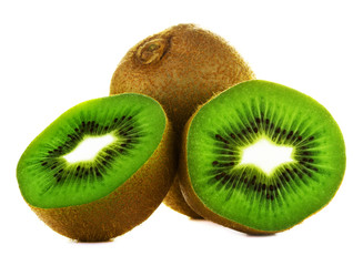 Fresh kiwi isolated on white background