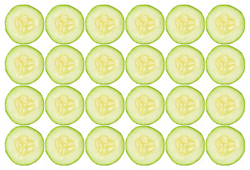 Cucumber slices background
