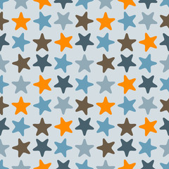 Vector Seamless Pattern with Starfishes