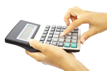 calculator with hand