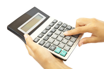 calculator with hand