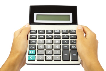 calculator with hand