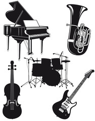 Fototapeta premium Orchester Musikinstrumente