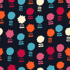Seamless bright floral pattern