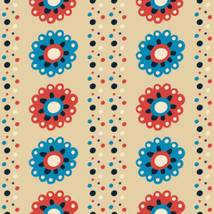 Seamless ornament with flowers