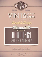 Cercles muraux Poster vintage Modèle de page rétro vintage pour les couvertures