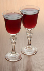 Wine in luxury glasses