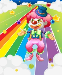 Photo sur Plexiglas Arc en ciel Un clown jonglant avec les balles