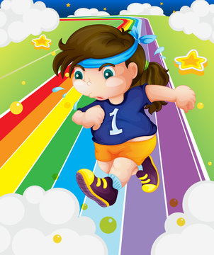 A fat girl running