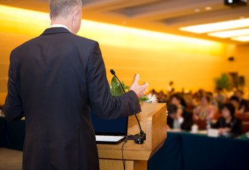 making a speech