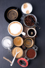 Obraz na płótnie Canvas Świeżej kawy z kilku składników