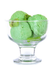 Delicious ice cream isolated on white