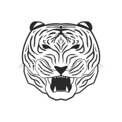 line art tiger