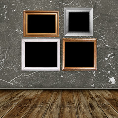 frames in vintage room