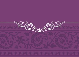 paisley floral pattern , wedding template , royal India