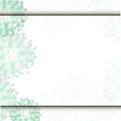 Card with abstract floral background.