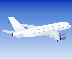 airplane on blue sky - avion dans le ciel - flugzeuge am Himmel